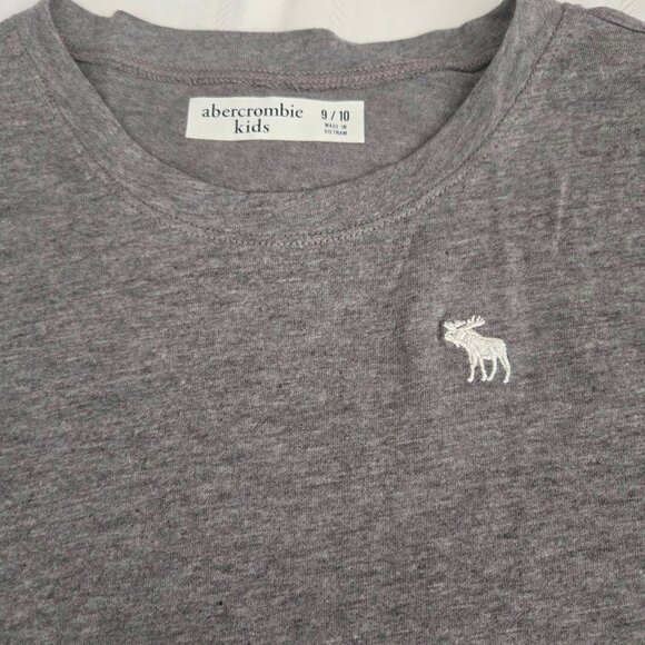 Boys Size Medium 9/10 Abercrombie Kids Short Sleeve Gray Tee - Picture 4 of 7